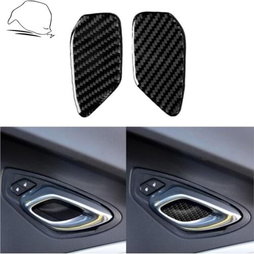 For Chevrolet Camaro 2016 2017 2018 2019 Door Bowl Cover Door Panel Car Accessories for Camaro Carbon Fiber Interior Cover Trim