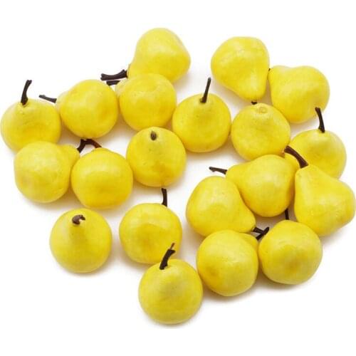 20Pcs/Set Miniature Simulation fruit model Toys Kitchen Toy Pear Apple Strawberry Home Decor Kitchen Toy For Girls Gift