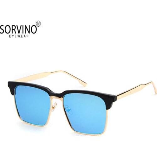 Trendy New Style Retro Square Sunglasses Fashion Colorful Film Metal Frame Women Men Designer Brand Glasses Y11