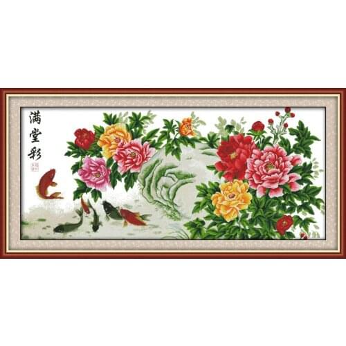 Applause cross stitch kit flower 18ct 14ct 11ct count printed canvas stitching embroidery DIY handmade needlework