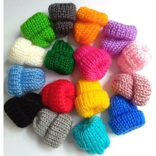 FUYIER 12 pcs/lot New Fashion Knitting Hat Small Hat DIY Parts Accessories Jewelry Making Part Pendant For keychain Toy