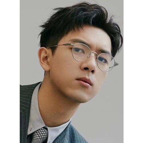 Men Retro Round Glasses Frame Women Eyeglasses Computer Myopia Optical Anti-blue light Spectacle Frame Female