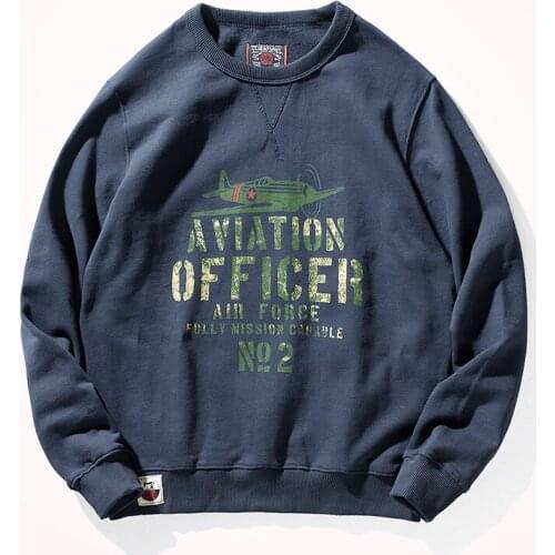 Autumn Winter Military Style Heavyweight Velvet Thickened Printed Hoodies Mens Fashion Pure Cotton Pullover Casual Sportwear