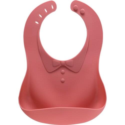 Food Grade Silicon Waterproof Adjustable Collapsible Baby Bibs Solid Food Self Feeding Child Toddler Infant Kids Children Gift