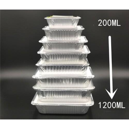 125pcs/lot BBQ Aluminum Foil Grease Drip Pans Recyclable Grill Catch Tray Weber Outdoor For Indirect Cooking 19 Sizes