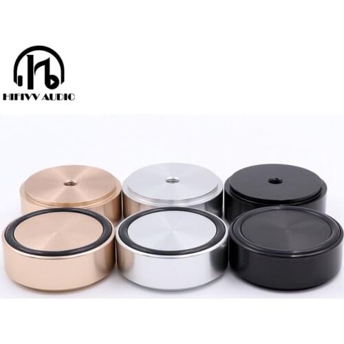 Hifi amplifier Speaker foot pad chassis PC Machine feet Mats Pads 4PCS Diameter 58mm height 22mm aluminum Power amplifier feet