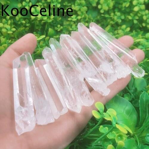 Natural Crystals Madagascar White Clear Quartz Tower Point Energy Reiki Stone Room Home Aquarium Decoration Accessories Gemstone