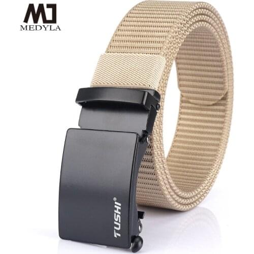 MEDYLA 2020 new canvas belt high-grade thick nylon belt wild leisure outdoor alloy automatic buckle belt Dropshipping
