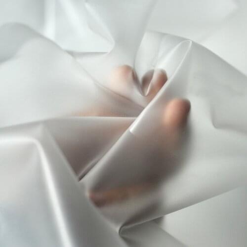 100cm*137cm Outdoor Designer TPU Fabric Transparent Trench Rain Coat Material WaterProof Fabric