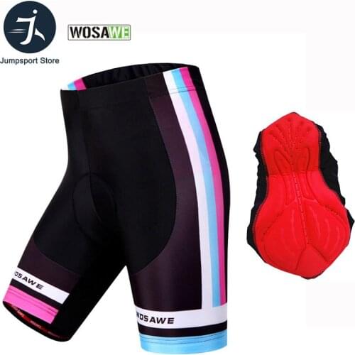WOSAWE Summer Cycling Short Womens Bike Bicycle Gel Padded Tights Clothing Quick Dry Breathable Outdoor Sports Cycle Shorts
