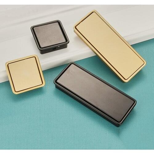 Drawer Furniture Hidden Handle Invisible Insert Embed Square Tatami House Black Gold Sliding Door Pull Cabinet Handle Hardware