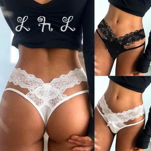 Panties 2021 Women Tangas Mujer Sexy Lingerie Fashion Black White Tempting Lace Underwear G-String Lenceria Erotic Mujer Briefs