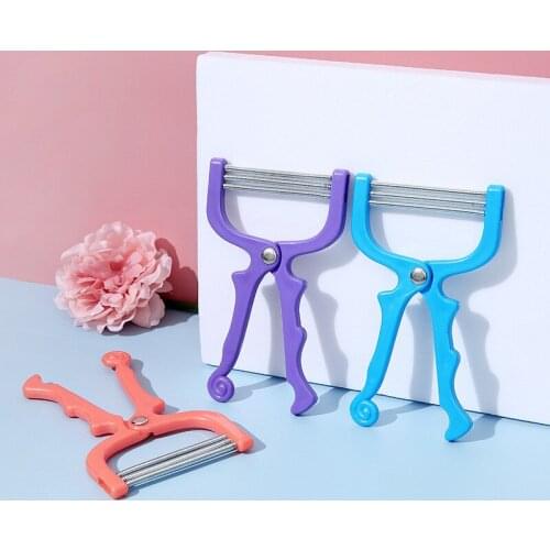 1PC Makeup Facial Hair Epilator Hair Removal Device Plastic Resin Stainless Steel Spring Face Cosmetics Hair Shaving Tool