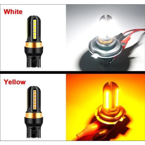 HLXG 7440 led T20 7443 3156 3157 3030 SMD 4Side shinning car light Dome Light Trunk Lamp Parking Light Bulbs Styling 12-24V 2pcs