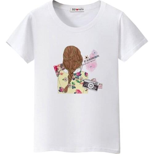 2021 beautiful girl tshirt korean style graphic t shirts kawaii women shirts oversized t shirt casual tops brand haut femme
