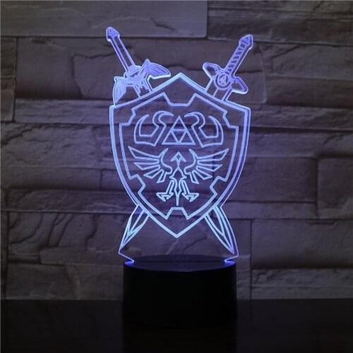 The Legend of Zeldass 3D Night Light Table Lamp Anime Game of the Wild Visual Illusion 3d Led Sword Carry Dropshipping 2373