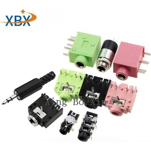 50PCS 3.5MM Stereo 3.5MM Male PJ-313 Jack Earphone Headphone Audio Plug 3F-07 PJ-209 PJ-392 PJ-325 Female Connector