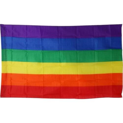 Rainbow Flags And Banners 3x5FT 90x150cm Lesbian Gay Pride LGBT Flag