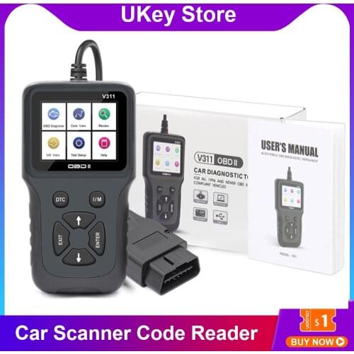 V311 OBD2 Car Scanners Code Reader Car Diagnostics Tools Check Engine Testing Support OBD2/EOBD 9 Standard Protocols 8 Languages