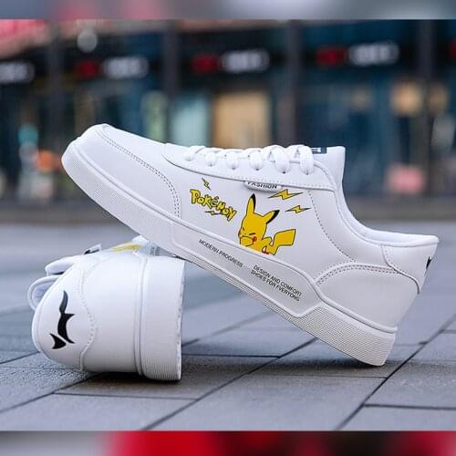 Unisex Students White Canvas Shoes Plus Size Women Shoes Mens Black Leater Sneakers Fashionable Casual Sports In Summer 36-44