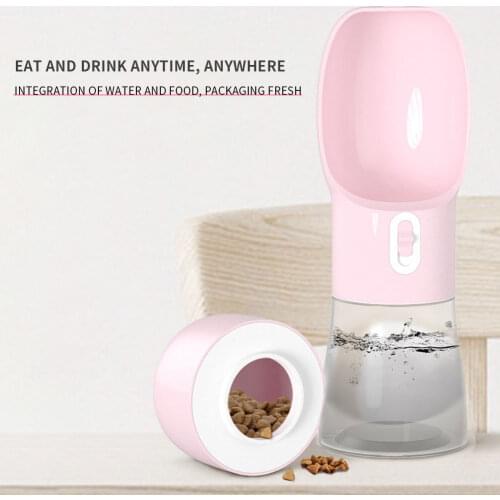 Pet Dog Water Bottle Outdoor Puppy Drinking Bowl Travel Cat Puppy Dispenser Feeder with Food Container Drinking Cup Pet Supplies