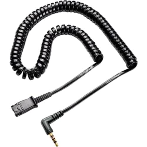 LX9A QD Quick Disconnect Cable with Single 3.5mm Right Angle Plug for Smartphones Mobile Phones Computer Laptop Headsets Cord