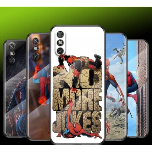 Tempered Glass Cover Hero Spider Marvel For Huawei Y6 Y7 Y9 Y5P Y6P Y8S Y8P Y9A P Smart Z 2019 2020 2021 Phone Case