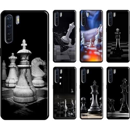 International Chess Pieces Case For OPPO A53 A31 2020 A5 A9 A15 A52 A72 A92 A1K A83 Reno 4 Pro 2Z Find X3 Pro Cover
