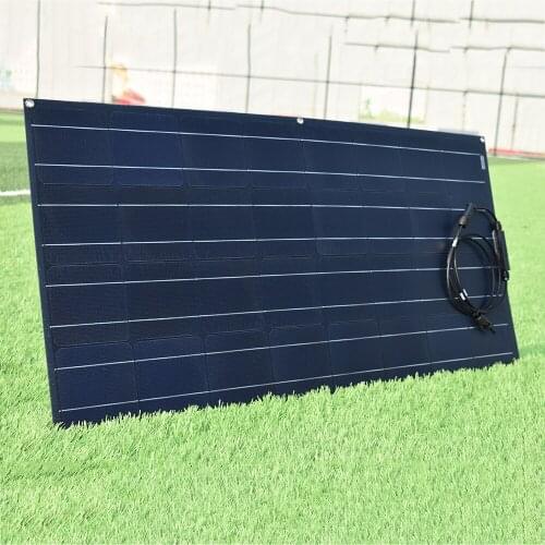100W 1050mm*540mm*2.5mm flexible single crystal solar panel for rv steamboat domestic multiple purposes