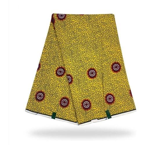 Hot Sale Fashion Soft Ankara Wax Prints Fabric 100% Cotton African Tissu Patchwork Loincloth 6yards for Party Dress YG816-10