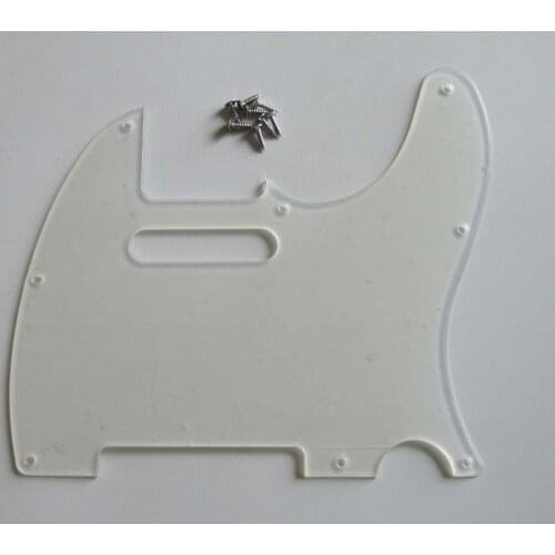 KAISH Transparent TL Single Coil Guitar Pick Guard Clear Scratch Plate with Screws