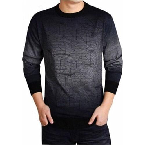 Cashmere Sweater Men 2020 Brand Clothing Mens Sweaters Print Casual Shirt Autumn Wool Pullover Men O-Neck Pull Homme Top
