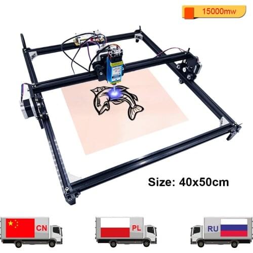 Fast Shipping 15W Laser Engraver 40*50cm 2 Axis Metal CNC Wood Router Cutter Printer DIY Desktop Laser Engraving Cutting Machine