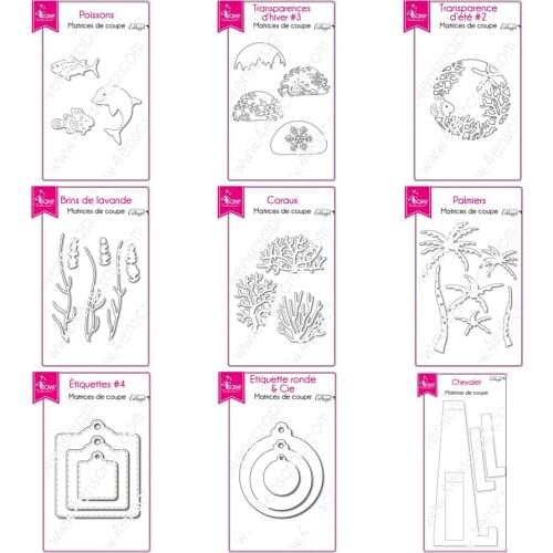 MT Fish Seaweed Coconut Metal Cutting Dies Cut Die Scrapbook Photo Album Decorative Embossing Stencils Paper Cards Making Craft