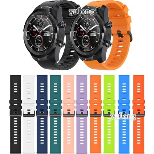 20mm Soft Silicone Watch Strap Band For Ticwatch 2 E Smart Watch 22mm Wristband bracelet for Ticwatch Pro E2 S2 GTX Pro3 2020 4G