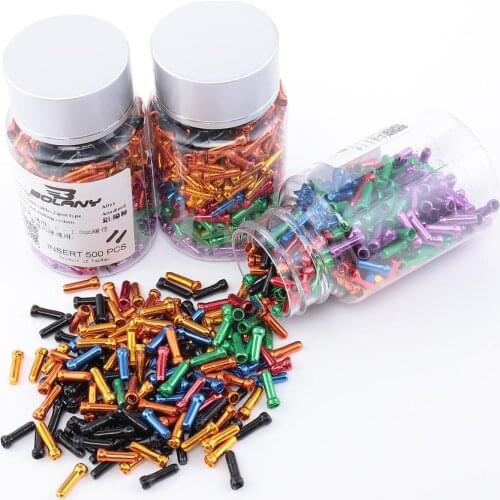 50 Pieces Bicycle Cable End Caps Aluminum Brake Shifter Inner Cable Head Crimp Bicycle Derailleur Shift Cable Collar