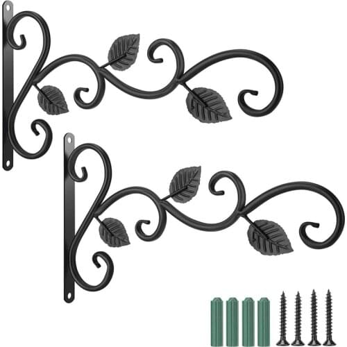 Wall Hook Hanging Plant Bracket - 11.8 Inches Iron Hanging Hooks Screws Included, Decorative Plant Hanger