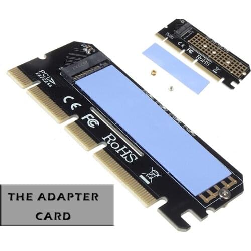 Pohiks 1pc High Quality M.2 to PCI-E Adapter Card PCI-E X4 X16 NVMe SATA Dual SSD Expansion Cards For PC Computer