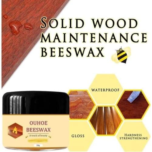Practical Beeswax Cleaner Wood Seasoning Beewax Wood Care Polished Waterproof Furniture Cleaning Care Maintenance Abrasion