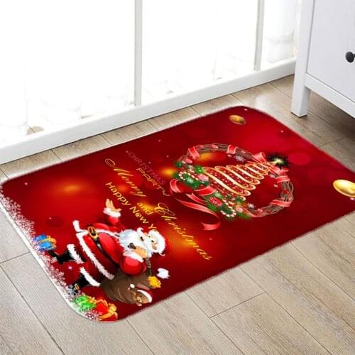 Merry Christmas Mat Outdoor Carpet Doormat Santa Ornament Christmas Decor For Home Cristmas Gift New Year Drop Shipping