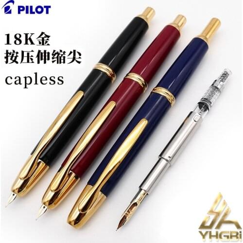 PILOT Pen Capless Fountain Pens 18K Gold Nib Ink Pen Set of Pens Stationery FC-15SR Pen for Writing Office Accessories