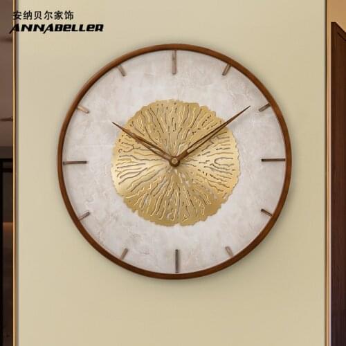 Nordic Luxury Wall Clock Vintage Silent Large Antique Wall Clock Minimalist Wooden Living Room Wandklok Home Decorative WB50WC
