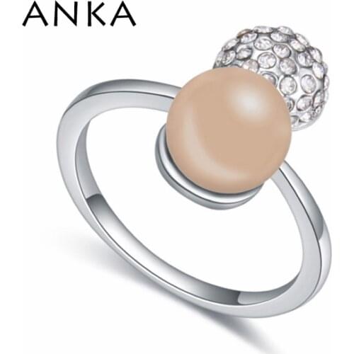 Vintage Hot Sale Simulated-pearl Rings Bridal Sets Ring Beautiful Gift For Woman Crystals from Austrian #112960