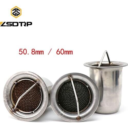 ZSDTRP For 51mm 60mm Inlet Motorcycle Exhaust Muffler DB Killer Moveable DB Killer Silencer Noise Sound Eliminator