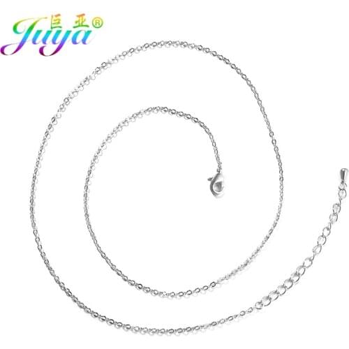 Juya DIY Jewelry Supplies Handmade Copper Material Lobster Clasp Link Chains Accessories For Fashion Pendant Necklace Making