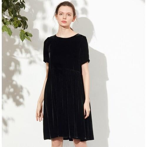 Plus size 5X 6XL Women Vintage Velour Dress O-neck short sleeve mini party Dresses 2020 Summer Korean Elegant velvet Vestidos