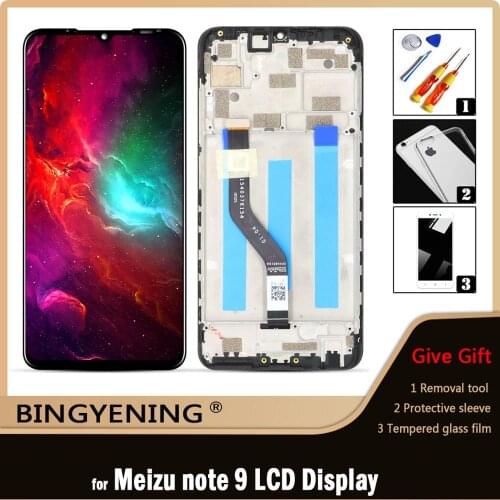 Original For Meizu Note 9 LCD Display Screen Touch Digitizer Assembly For 6.2 inch Meizu Note 9 Phone With Frame Replace