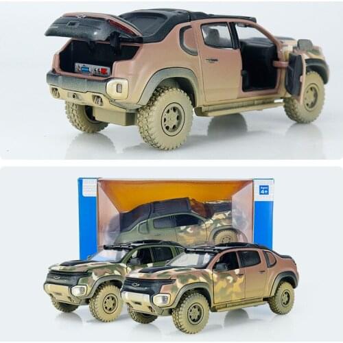 1:32 High Simulation Chevrolet Colorado Jungle Mud Off-road Vehicle Sound and Light Back Toy Simulation Boy Gift