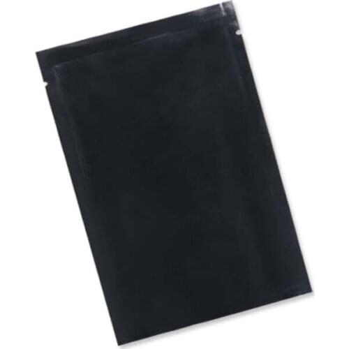 100pcs Black Color Flat Type Ziplock Aluminum Bag , Food Grocery Packaging Bag Wedding Birthday Gift Bag J10004