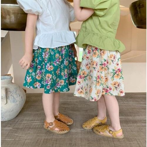 2021 new style girls printed skirt summer fashion girls skirt girls clothes